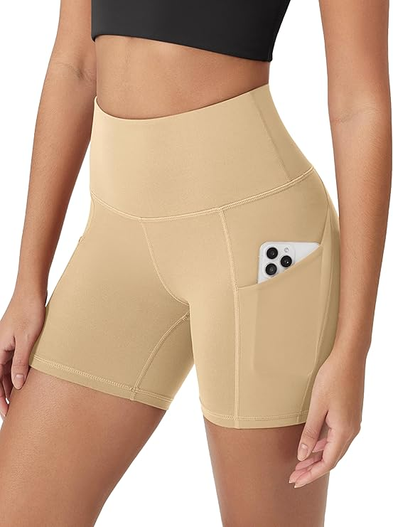 Leggings Mujer Alta Cintura Nylon Spandex Yoga Fitness Squat Proof Control Abdomen con Bolsillos