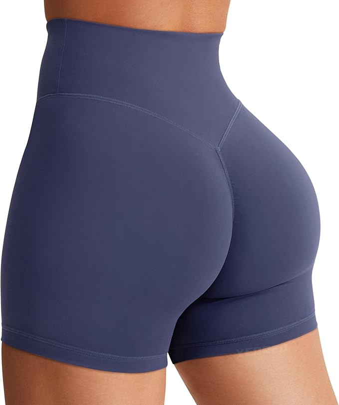 Shorts Biker Mujer Cintura Alta Levanta Glúteos Sin Costura Frontal Control Abdomen Fitness Yoga