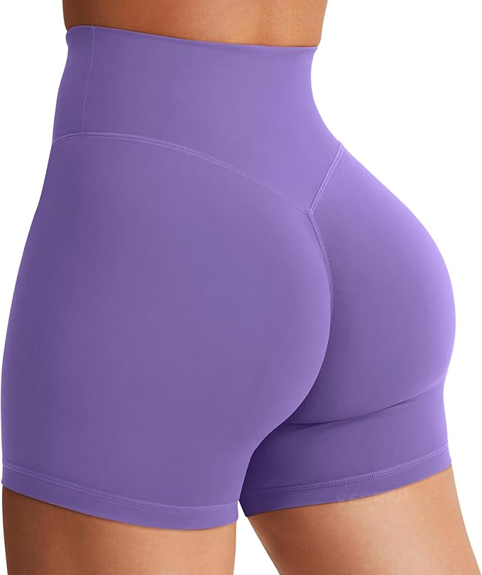 Shorts Biker Mujer Cintura Alta Levanta Glúteos Sin Costura Frontal Control Abdomen Fitness Yoga