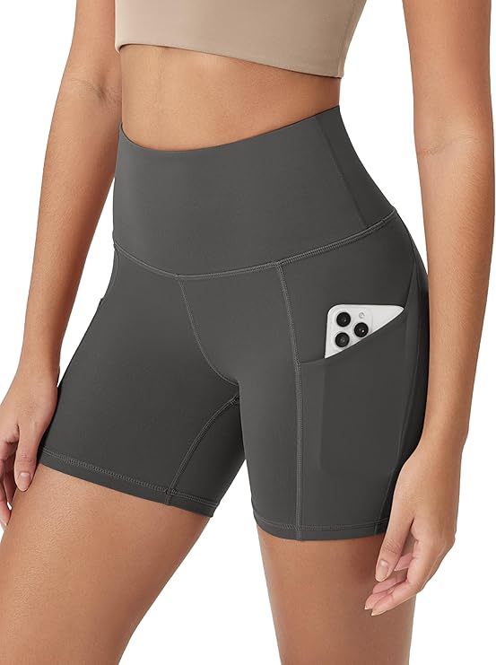 Leggings Mujer Alta Cintura Nylon Spandex Yoga Fitness Squat Proof Control Abdomen con Bolsillos