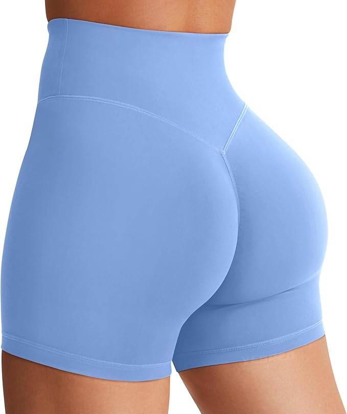 Shorts Biker Mujer Cintura Alta Levanta Glúteos Sin Costura Frontal Control Abdomen Fitness Yoga