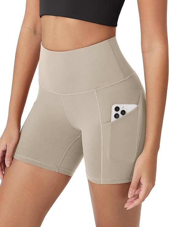 Leggings Mujer Alta Cintura Nylon Spandex Yoga Fitness Squat Proof Control Abdomen con Bolsillos